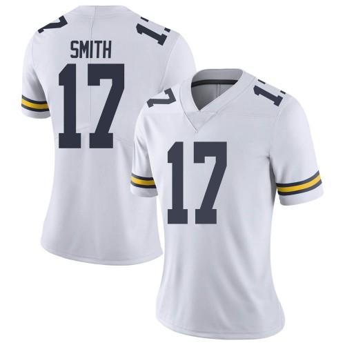 Peyton Smith Michigan Wolverines Women's NCAA #17 White Limited Brand Jordan College Stitched Football Jersey XWJ4754DI
